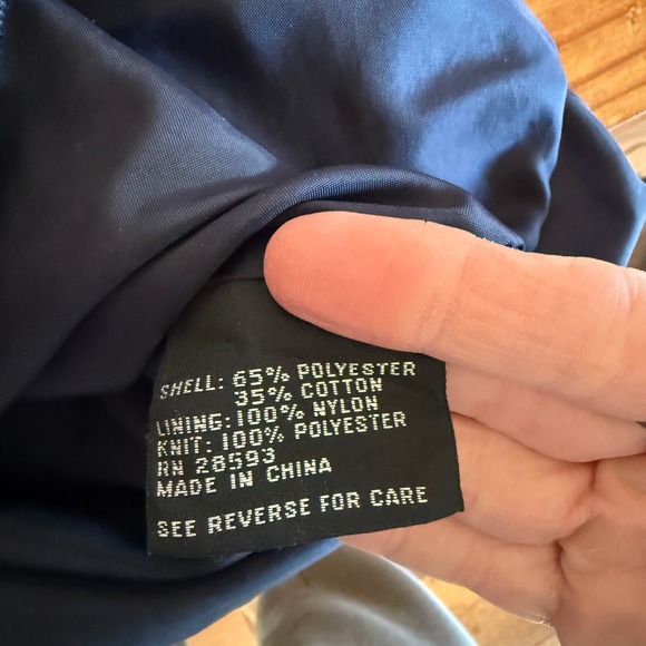 VTG Members Only Jacket Navy Blue XXT Lightweight Bomber Zip Up Classic Mens - Picture 8 of 10